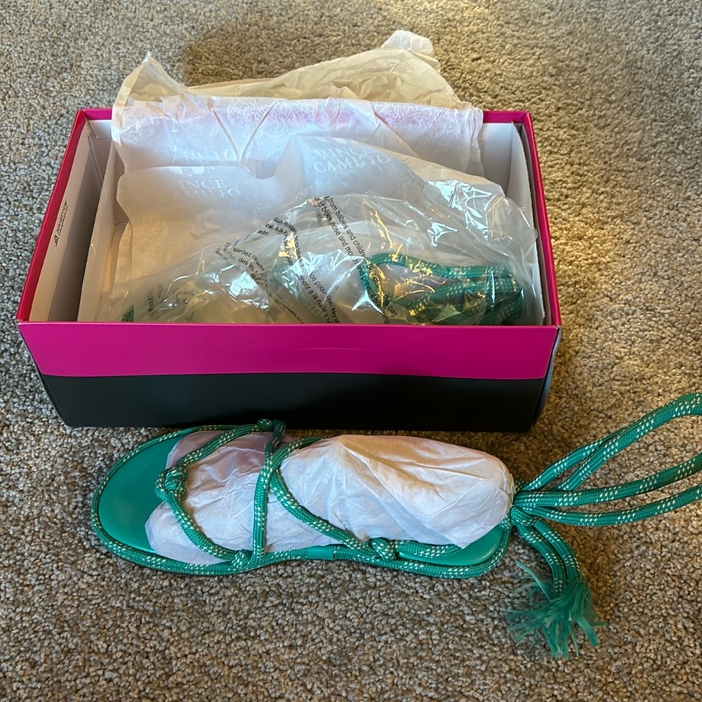 Vince Camuto Teal Rope Sandals